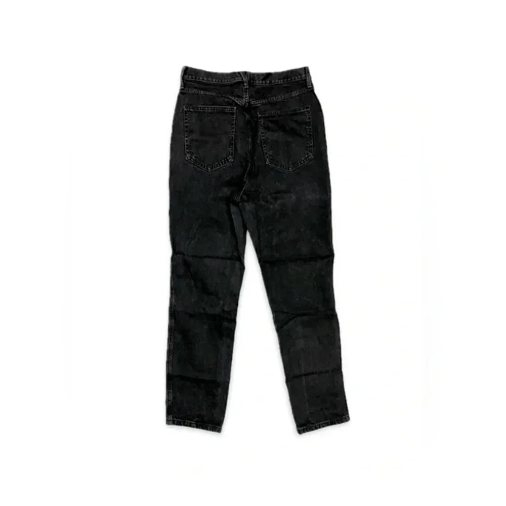free people | black we the free stove pipe high rise slim tapered ankle jeans